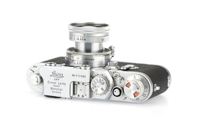 Lot 44 - A Leitz Leica IIIf Red Dail Delay 35mm Rangefinder Camera