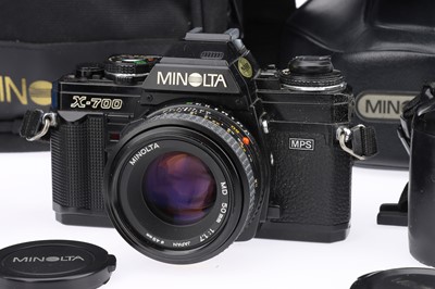 Lot 191 - Two Minolta SLR Cameras with Additional  Lenses