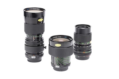 Lot 157 - A Nikon Nikkormat FT3 SLR Camera and Three Vivitar F Mount Lenses