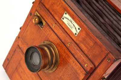 Lot 1341 - A Perken, Son & Rayment Half Plate Mahogany Tailboard Camera