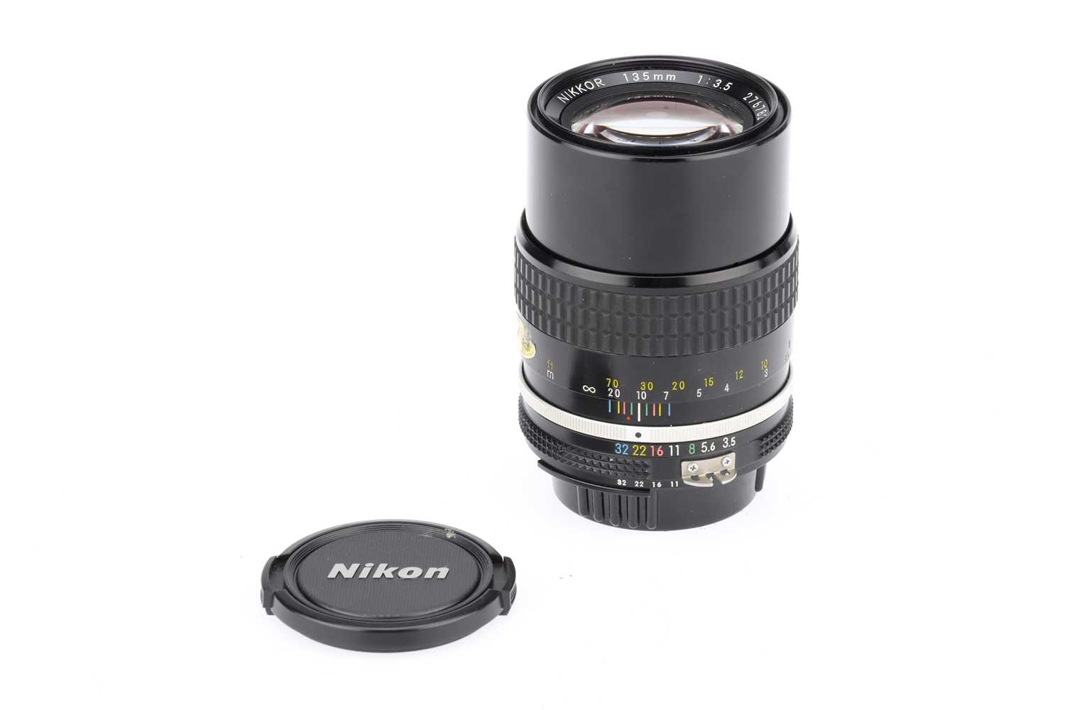 Objectif Nikon Nikkor AI 135mm F/3.5 - Occasion Bon état, Bouchons Inclus