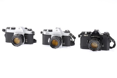 Lot 175 - Three Asahi Pentax SLR Cameras