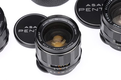 Lot 502 - Four Asahi Pentax Wide Angle M42 Lenses
