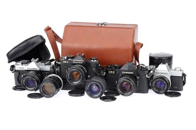 Lot 178 - Four 35mm SLR Cameras with Extra Lenses