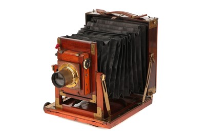 Lot 1349 - A Thornton Pickard "Amber" Half Plate Mahogany Field Camera