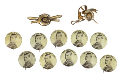 Lot 895 - Ten 'God Save the King' George VI Pin Badges