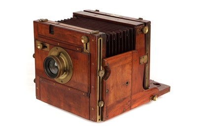 Lot 1355 - A Wratten & Wainwright Half Plate Mahogany Tailboard Camera