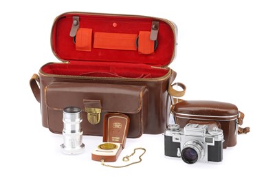 Lot 133 - A Contax III 35mm Rangefinder Camera Outfit