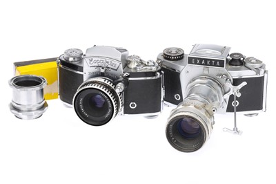 Lot 203 - Two Exakta 35mm SLR Cameras