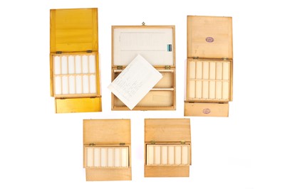 Lot 712 - A Collection of 5 Microscope Slide Cases