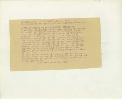 Lot 677 - Vintage WWII Official Press Photographs, The War in and from the Air
