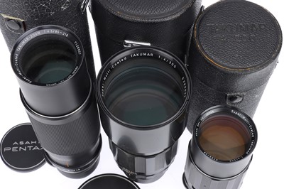 Lot 482 - Three Asahi Super-Multi-Coated Takumar M42 Lenses