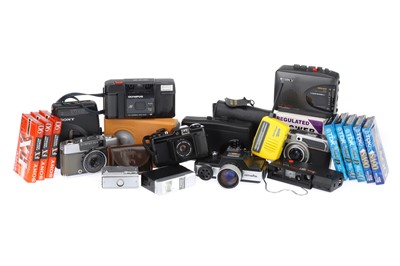 Lot 479 - A Collection of Compact Cameras and Portable Audio Equipment