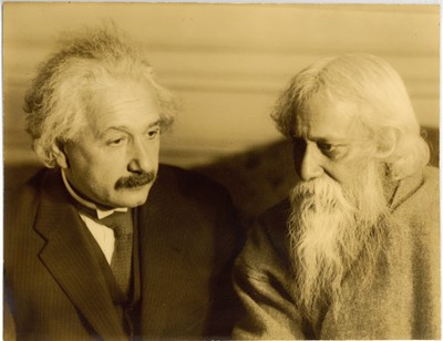 Lot 673 - MARTIN VOS (1892-1972), Albert Einstein and Rabindranath Tagore