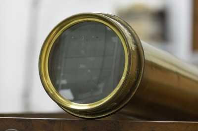 Lot 790 - A Large Brass Telescope by Horne & Thornthwaite