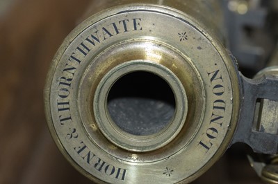 Lot 790 - A Large Brass Telescope by Horne & Thornthwaite