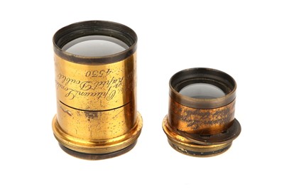 Lot 1370 - Two Brass Bound Lenses By C. Burr