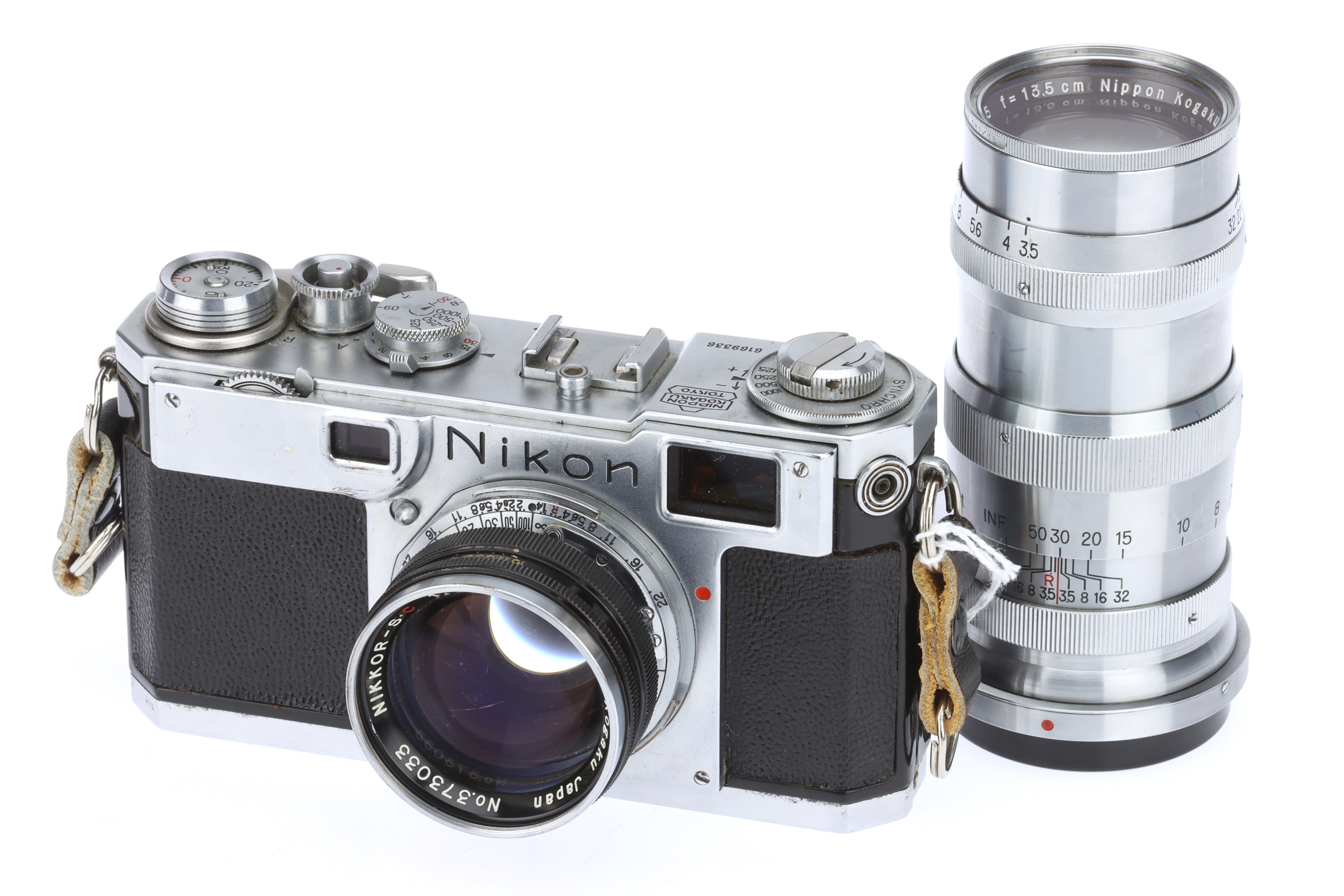 【特価セール】【ジャンク扱い】Nikon S2、5cm F1.4、13.5cm F3.5 デジタルカメラ