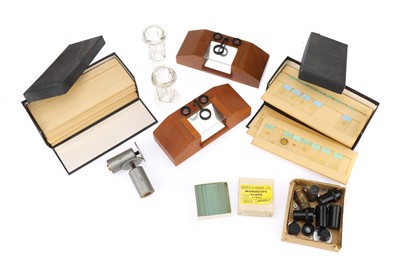 Lot 444 - Collection of Microscope Slides & Accessories