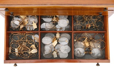 Lot 7 - An Antique Optician's Spectacle Construction Chest with Original Contents