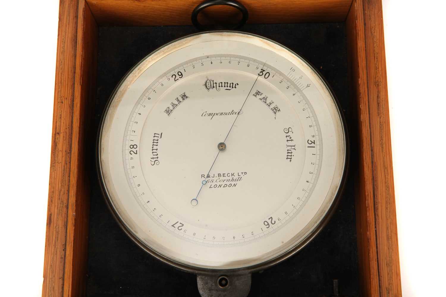 Lot 63 A Fine Compensated Aneroid Barometer by R& J
