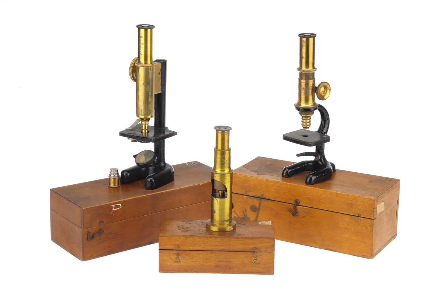 Lot 699 - A Collection of French & German Microscopes