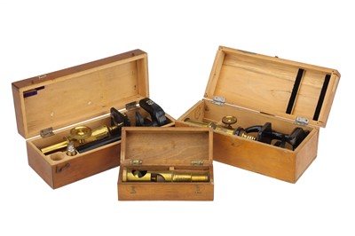 Lot 699 - A Collection of French & German Microscopes