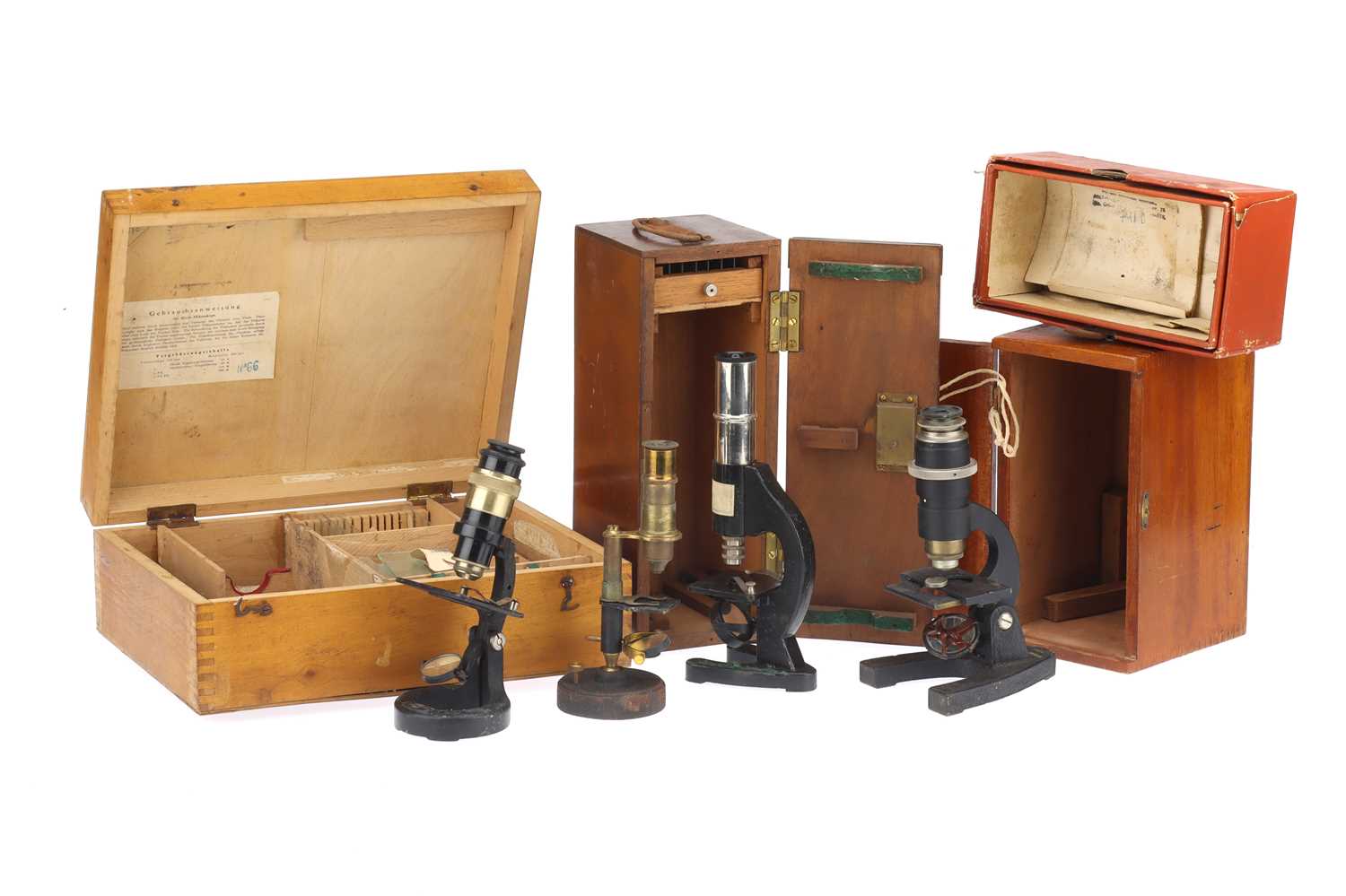 Lot 778 - A Collection of 4 Small Microscopes,