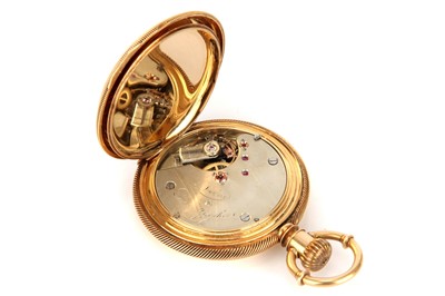 Lot 69 - An 18ct Gold Hunter Watch by Lutz Brothers