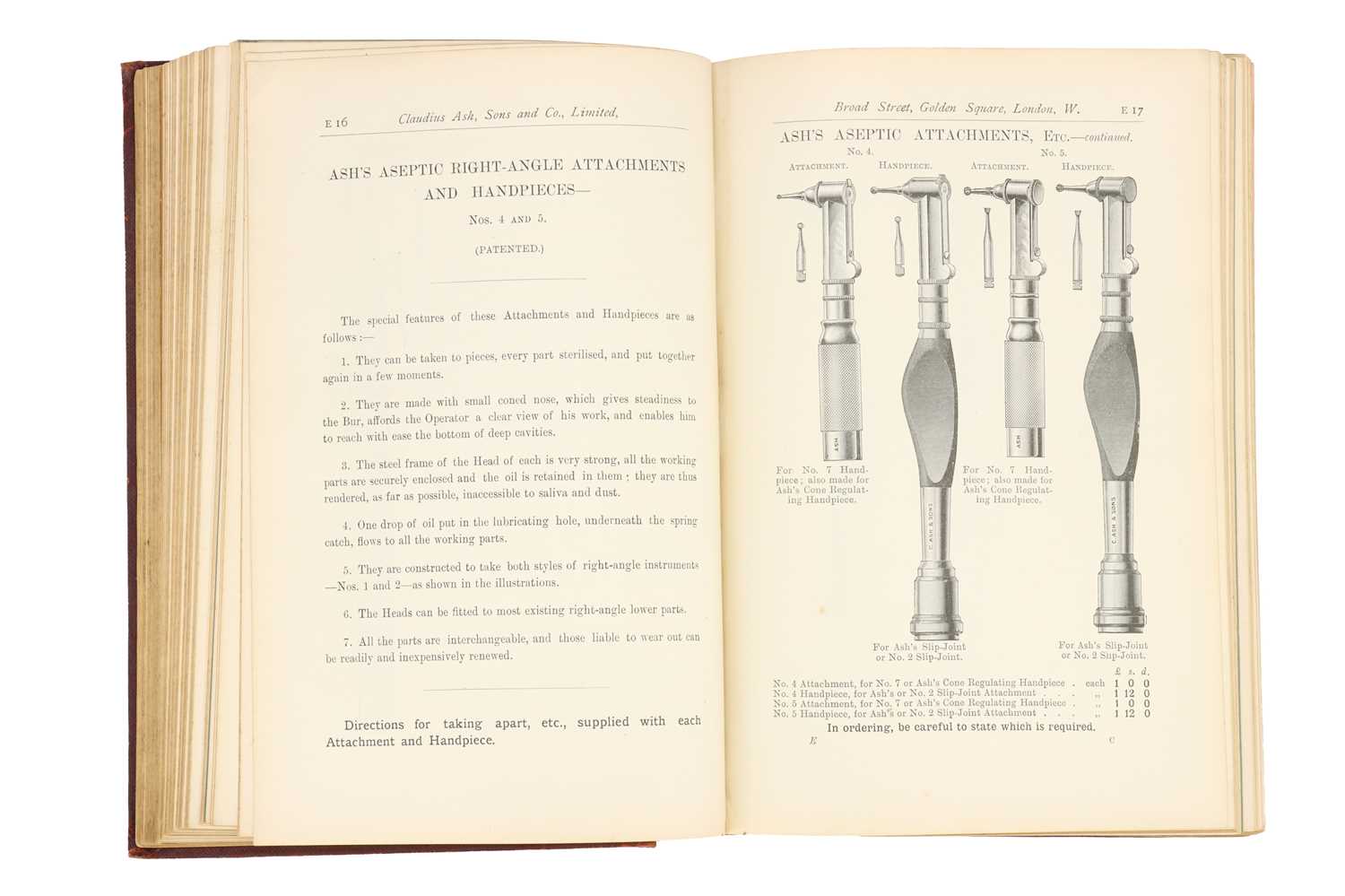 Lot 361 Medicine Catalogue of Dental Instruments