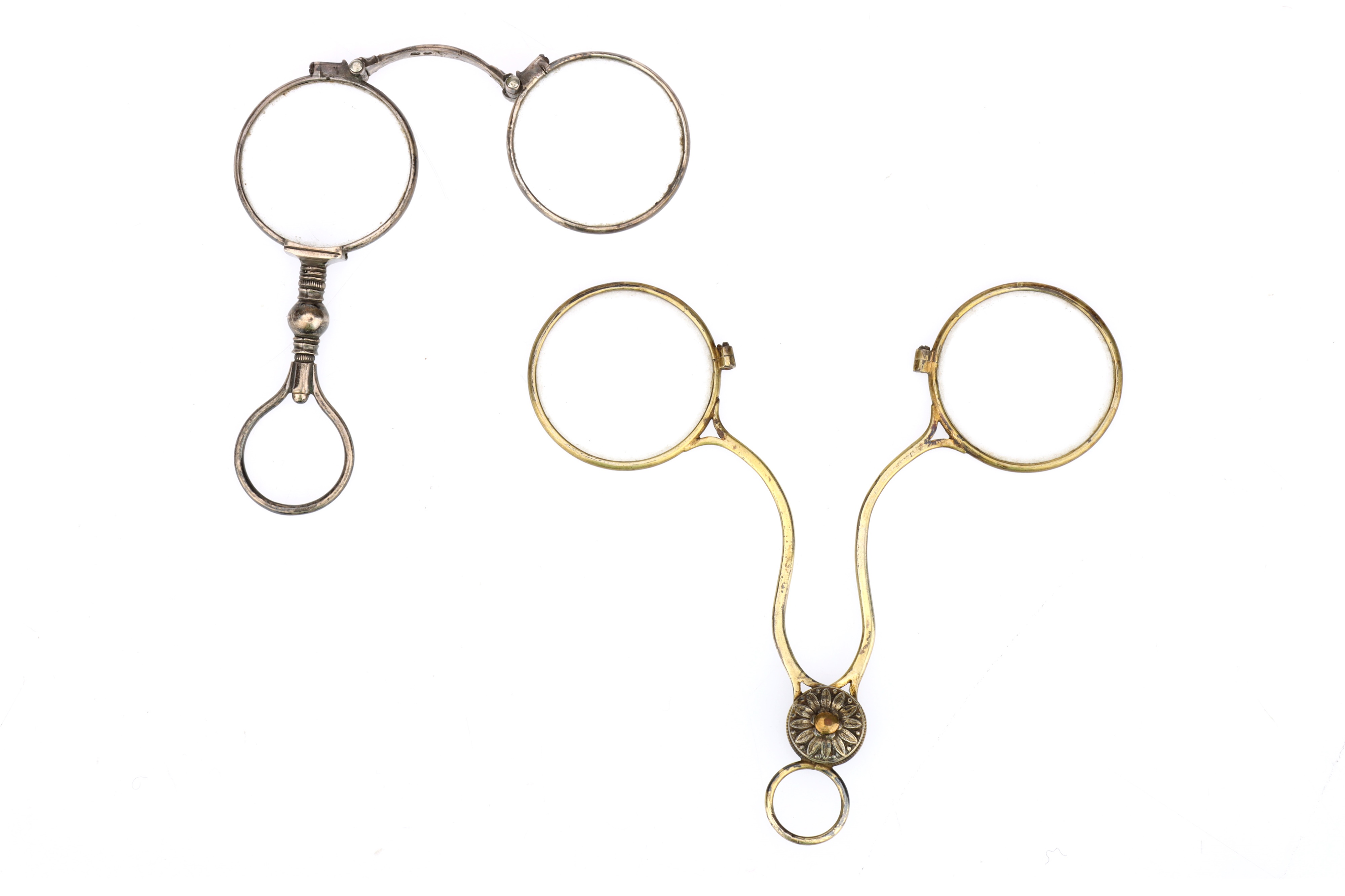 Lot 10 - Two Pairs of Silver Spectacles,