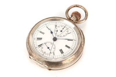 Lot 70 - A Silver Cased Chronograph