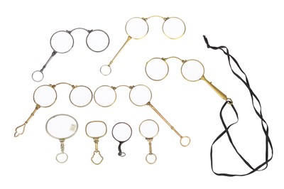 Lot 12 - A Group  of Lorgnettes and Quizzing Glasses