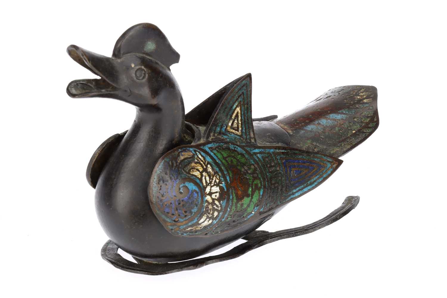 Lot 934 - A Brass & Enamelled Incense Burner