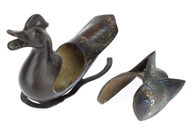 Lot 934 - A Brass & Enamelled Incense Burner
