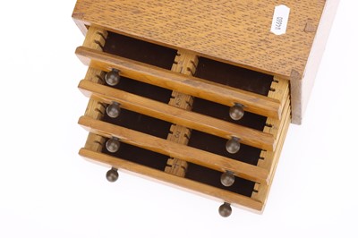 Lot 708 - A Victorian Microscope Slide Case, and another