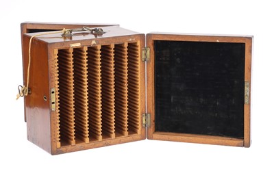 Lot 708 - A Victorian Microscope Slide Case, and another