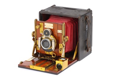 Lot 532 - A Sanderson Hand & Stand Mahogany & Brass Camera Junior Model