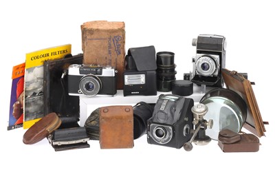 Lot 428 - A Mixed Selection of Cameras & Accessories