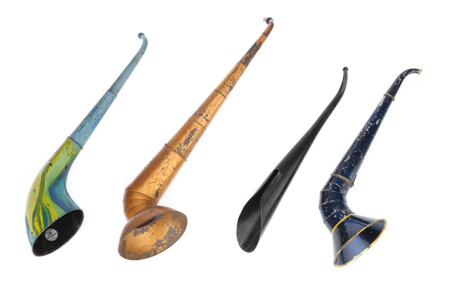 Lot 735 - Four Tinplate Ear Trumpets,