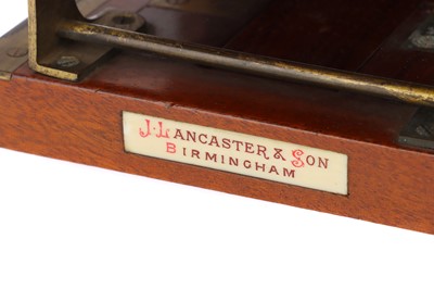 Lot 275 - A J. Lancaster & Sons 'The Special Instantograph' Mahogany Quarter Plate Camera