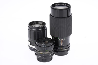 Lot 528 - A Group of 35mm SLR Camera Lenses