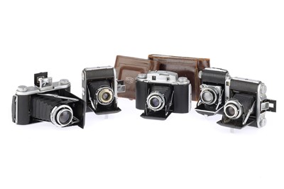 Lot 453 - A Selection of Five Folding Cameras