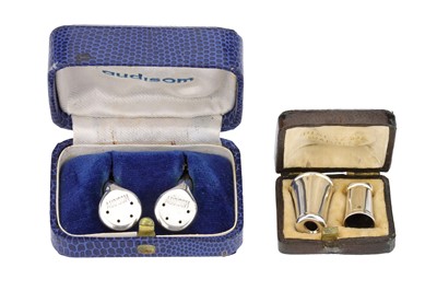 Lot 122 - Antique Hearing Aids, Two Pairs of Silver Ear Tubes
