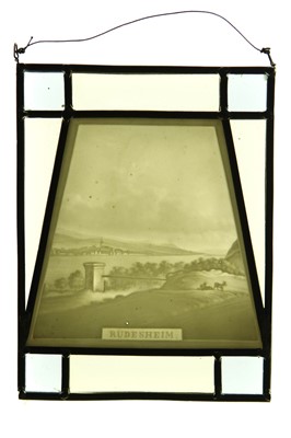 Lot 98 - A Lithophane in Stained Glass Frame