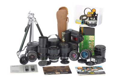 Lot 527 - Olympus and Pentax SLR Camera Lenses and Accessories