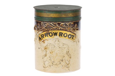 Lot 63 - A Salt Glazed Stoneware Arrowroot Jar