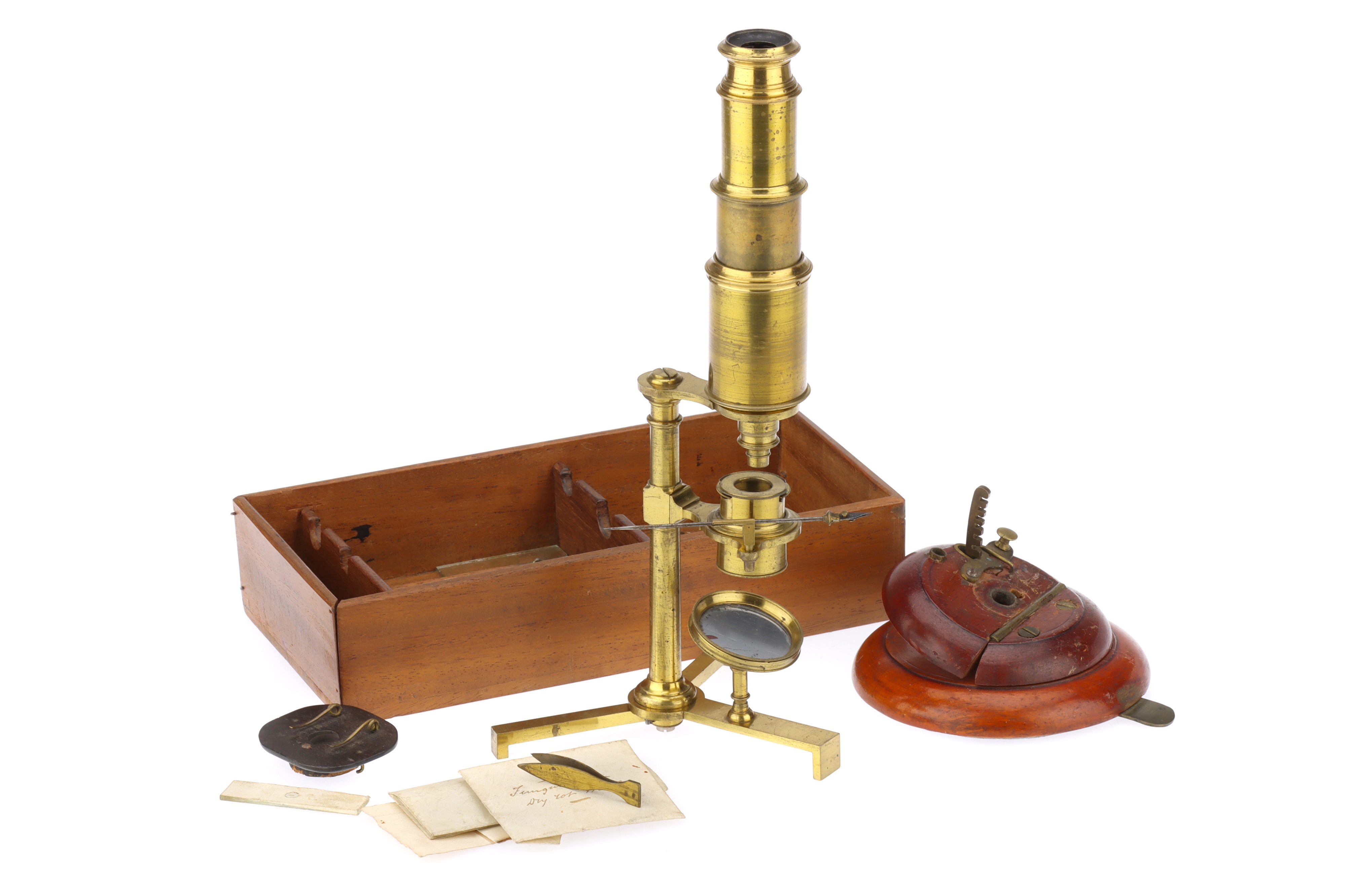 Lot 236 - A Late 18th Cetury Compound Microscope,