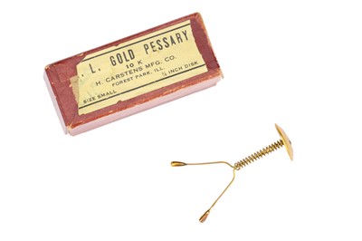 Lot 186 - An Early Gold Contraceptive Coil