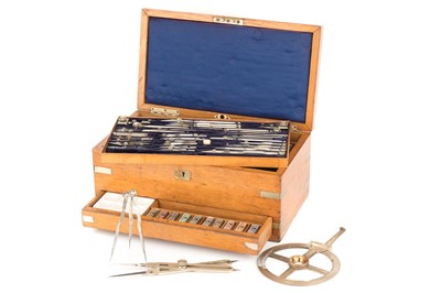 Lot 102 - A Large Case of Drawing Instruments by Harling